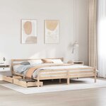 vidaXL Cadre de lit sans matelas 200x200 cm bois massif de pin