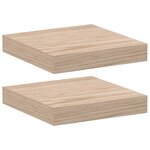 vidaXL Étagères flottantes 2 Pièces 23x23 5x4 cm bois d'ingénierie