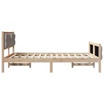 vidaXL Cadre de lit avec tête de lit Taupe 140 x 200 cm Pin massif