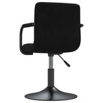 vidaXL Chaises pivotantes à manger lot de 4 noir velours