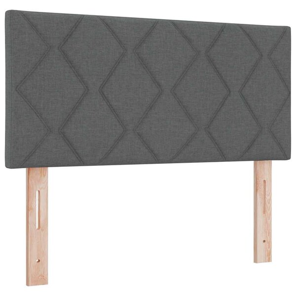 vidaXL Tête de lit Gris foncé tissu