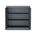 Armoire de bureau casier de bureau meuble de rangement pour salon bureau chambre atelier acier laqué 90 x 40 x 90 cm gris foncé 03_0006322