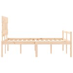 vidaXL Lit pour personne âgée et tête de lit 140x200 cm bois massif