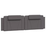 vidaXL Coussin de tête de lit gris 180 cm similicuir