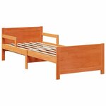 vidaXL Lit extensible pour enfants Marron cire 80 x 130 / 165 / 200 cm