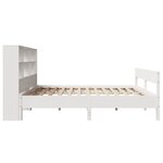 vidaXL Lit bibliothèque sans matelas blanc 140x190 cm bois pin massif