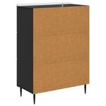 vidaXL Armoire à tiroirs 66 x 34 5 x 92 cm Bois d'ingénierie Noir