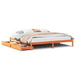 vidaXL Cadre de lit sans matelas cire marron 180x200cm bois pin massif