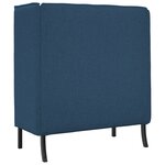 vidaXL Canapé Haut Dossier Bleu 109x56x121 cm Tissu