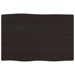 vidaXL Dessus de table bois chêne massif traité bordure assortie