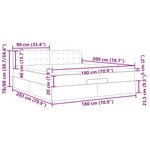 VidaXL Cadre de lit ottoman avec matelas bleu foncé 180x200 cm velours