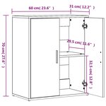 vidaXL Buffet chêne fumé 60x31x70 cm bois d'ingénierie