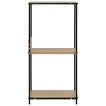 vidaXL Étagère à livres droite petite Noir et chêne 33 5x39 6x79 7 cm