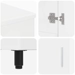 vidaXL Unité de vanité de salle de bain Blanc brillant 60 x 35 x 60 cm