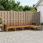 vidaXL Ensemble de canapés d'extérieur 5 Pièces Naturel