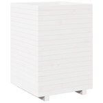 vidaXL Jardinière blanc 50x50x72 5 cm bois de pin massif