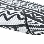 vidaXL Tapis d'extérieur ARAKIL noir Ø120 cm PP