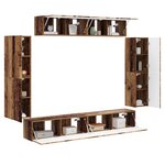 vidaXL Meuble TV 8 Pièces Bois ancien