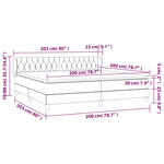 vidaXL Sommier à lattes de lit avec matelas Noir 200x200 cm Tissu