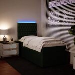 vidaXL Sommier à lattes de lit avec matelas Vert foncé 90x200 cm