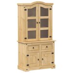 vidaXL Vitrine en verre Corona 100x48 5x179 cm bois massif de pin