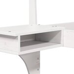 vidaXL Cadre de lit avec tête de lit Blanc 140 x 190 cm Pin massif