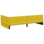 vidaXL Cadre de lit d'angle avec matelas Autre 2 Pièces Jaune Velours
