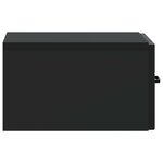 vidaXL Cabinet de chevet mural avec tiroir Noir 34 5 x 33 x 20 cm