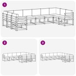 vidaXL Ensemble de canapés d'extérieur 10 pc Blanc et anthracite