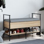 vidaXL Banc à chaussures chêne sonoma 85 5x42x57 5 cm bois ingénierie