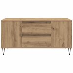 vidaXL Table basse avec tiroir Chêne artisanal 102 x 44 5 x 50 cm