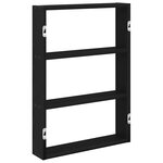 vidaXL Étagère murale noir 43x9x60 cm bois d'ingénierie
