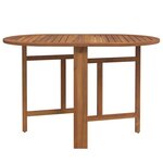 vidaXL Ensemble à manger d'extérieur pliable 5Pièces Bois d'acacia solide