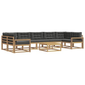 vidaXL Ensemble de canapés d'extérieur 6 pc Blanc et anthracite