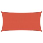 vidaXL Voile d'ombrage 160 g/m² Terre cuite 2x4 m PEHD