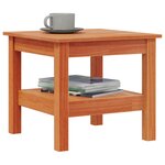 vidaXL Table basse cire marron 45x45x40 cm bois massif de pin