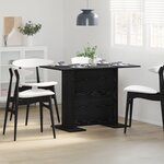 Table à manger vidaXL Noir Chêne 110x60x75 cm Bois d'ingénierie