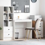 vidaXL Bureau Blanc 80 x 40 x 76 cm Bois d'ingénierie