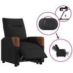 vidaXL Fauteuil inclinable électrique noir tissu