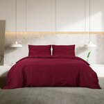 vidaXL Ensemble de housse de couette Bordeaux 260x220 cm Coton