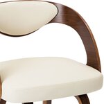 vidaXL Chaises à manger lot de 2 crème bois courbé et similicuir