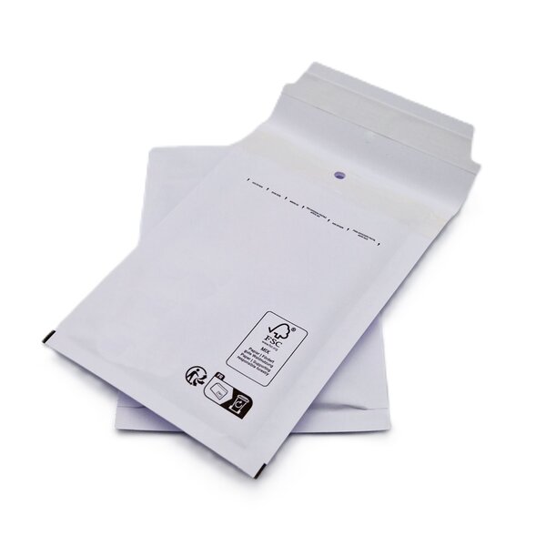Lot de 10 pochettes ( enveloppes ) à bulles a/1 : 95 x 165 mm en kraft blanc