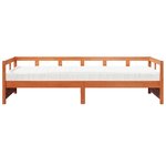 vidaXL Lit de jour avec matelas cire marron 80x200 cm bois pin massif