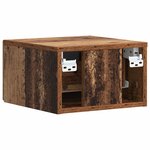 vidaXL Table d'appoint murale 2 pc Bois ancien 34 5 x 33 x 20 cm