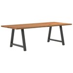 vidaXL Table à manger marron clair bois de chêne massif rectangulaire
