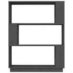 vidaXL Bibliothèque/Séparateur de pièce Gris 80x25x101 cm Pin massif