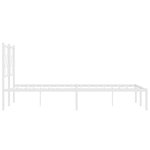 vidaXL Cadre de lit métal sans matelas et tête de lit blanc 150x200 cm