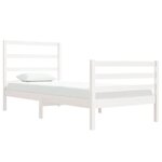 vidaXL Cadre de lit sans matelas blanc bois de pin massif 90x190 cm
