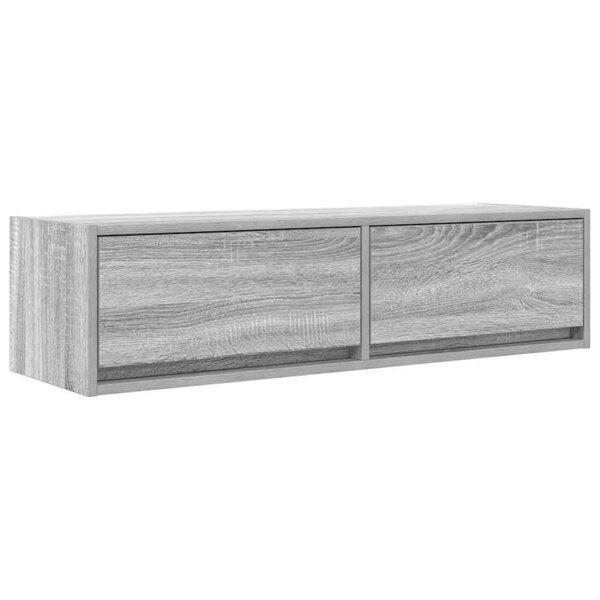 vidaXL Meuble TV Sonoma gris 100 x 31 x 25.5 cm Bois d'ingénierie
