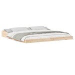 vidaXL Cadre de lit Marron 200 x 200 cm Bois massif en pin